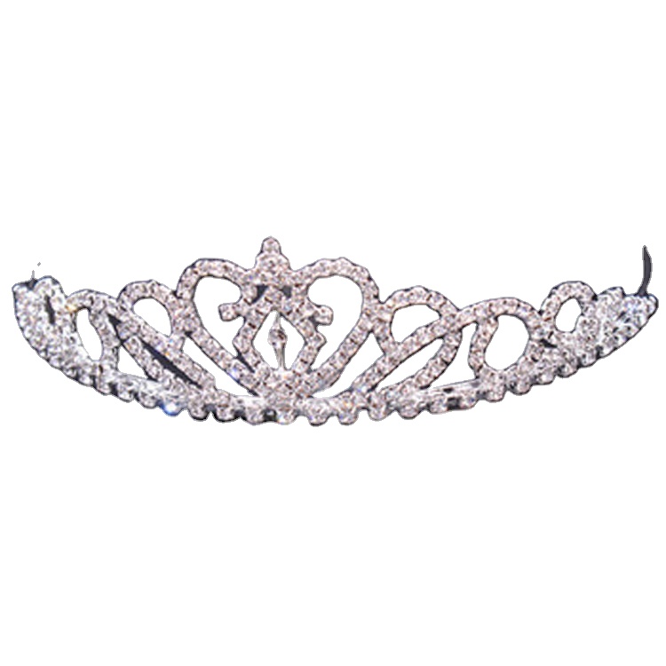 2024 hot sell wedding accessories plastic bridal crown tiara for womens girls party tiara