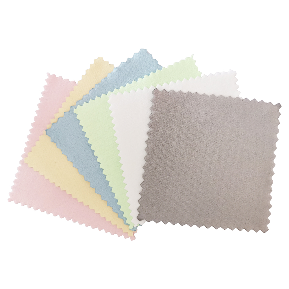 Wholesale Paper Envelope Packed Durable Delicate suede fabric anti-oxidation Silver Jewelry Polishing Cloth