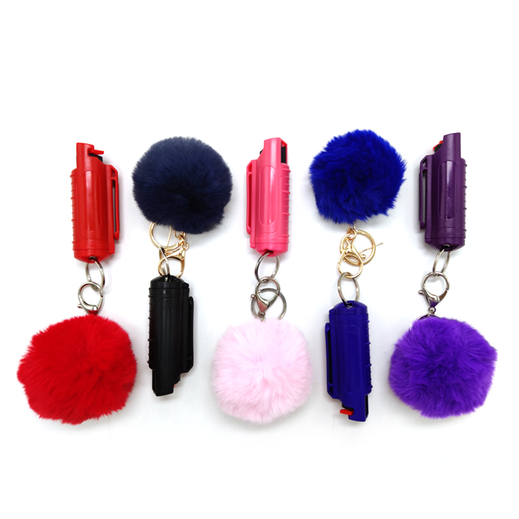 Wholesale Cute Self Defence Defense Police Mini Pepper Spray 20Ml Gun Keychain For Women Sale Holder Bottles Bulk Purple