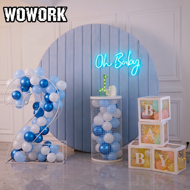 WOWORK Fushun пользовательские 3D геометрические проволочные буквы цветов Воздушные шары каркасные буквы для свадебного декора