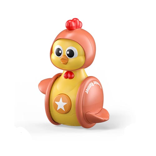 Baby Toy Inertia sliding Balance Rattle Inflatable Funny Chicken Tumbler Toys