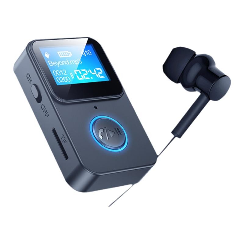 Новый беспроводной адаптер Bluetooth с экраном 5,0, аудиоприемник, автомобильный mp3-плеер