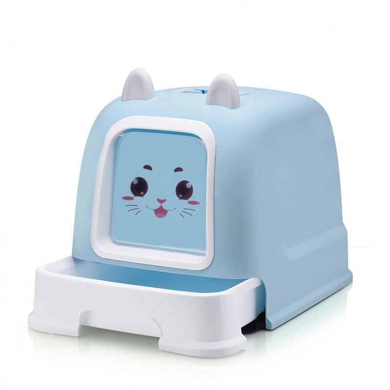 Factory direct wholesale new fully enclosed large space cat litter basin pet cleaning supplies