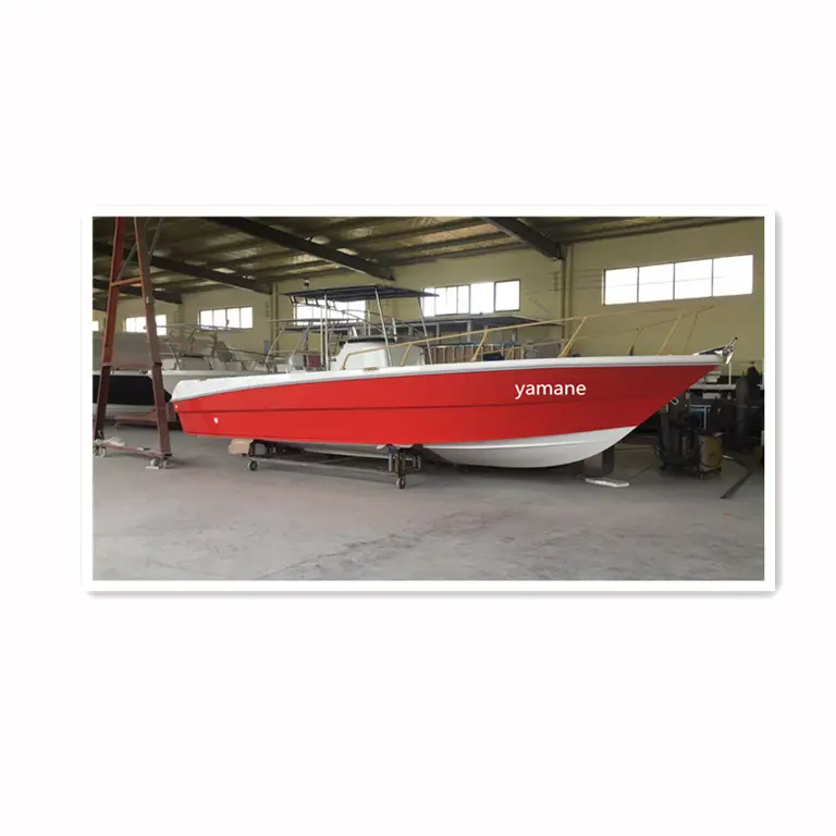 8.5m red fiberglass fishing boat