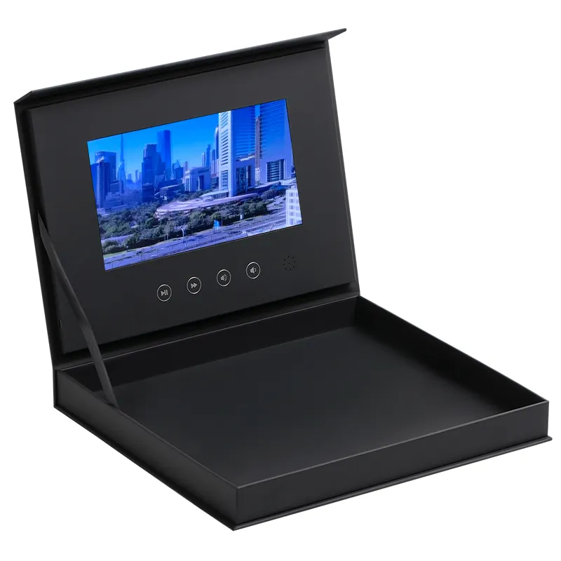 Wholesale Video Paper Gift Box 7 inch Lcd Video Commercial Gift Box Memory Video Box With Lcd Screen