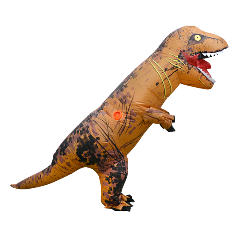 Children dinosaur costume multi color small MOQ blow-up halloween inflatable walking T-rex costume for kids