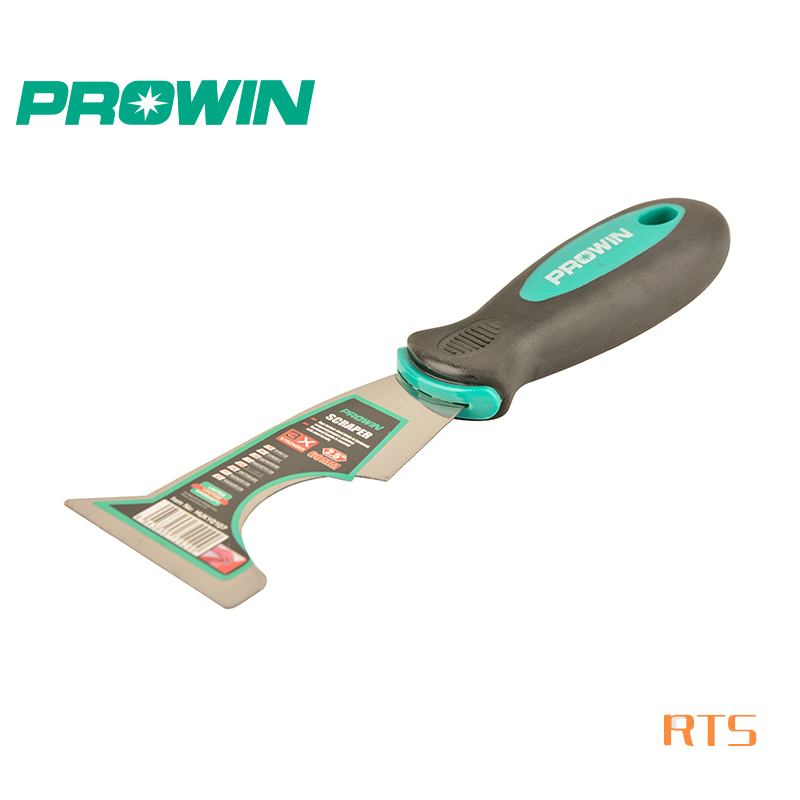 Prowin Factory в наличии, SKU 13109, лезвие из высокоуглеродистой стали, двухматериальные ручки, многофункциональный скребок для краски, нож для шпатлевки