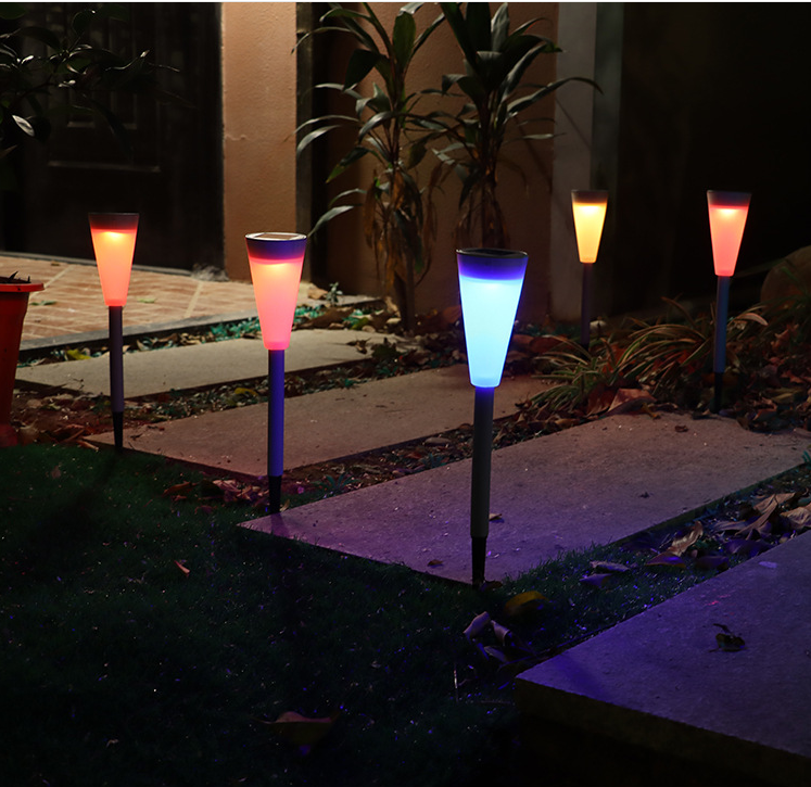 Colorful Stake Solar Lights For Courtyard Decoration For Plaza Community Garden