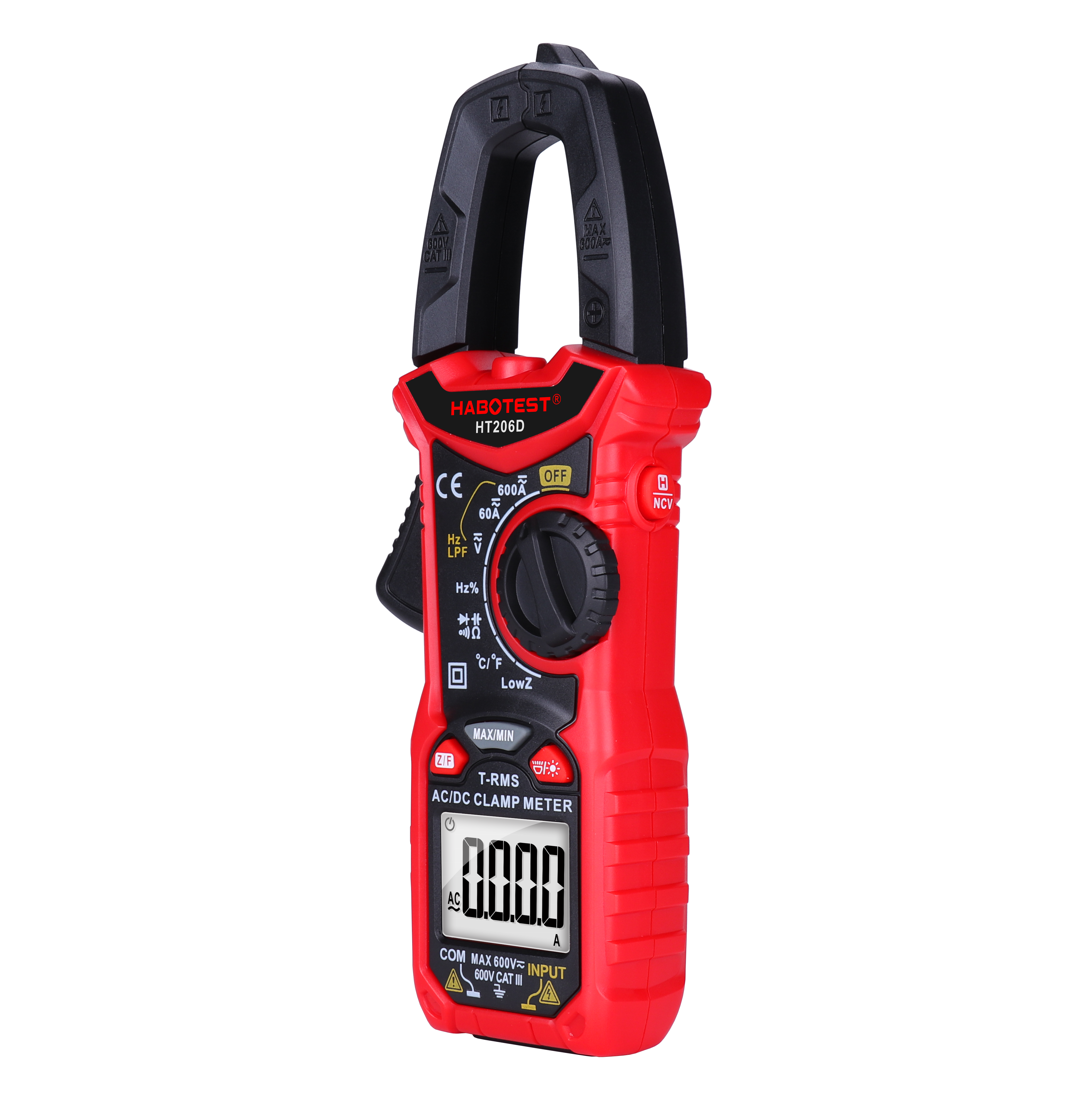 Трехфазный мультиметр с зажимом HT206D 600A 600 в Holdpeak