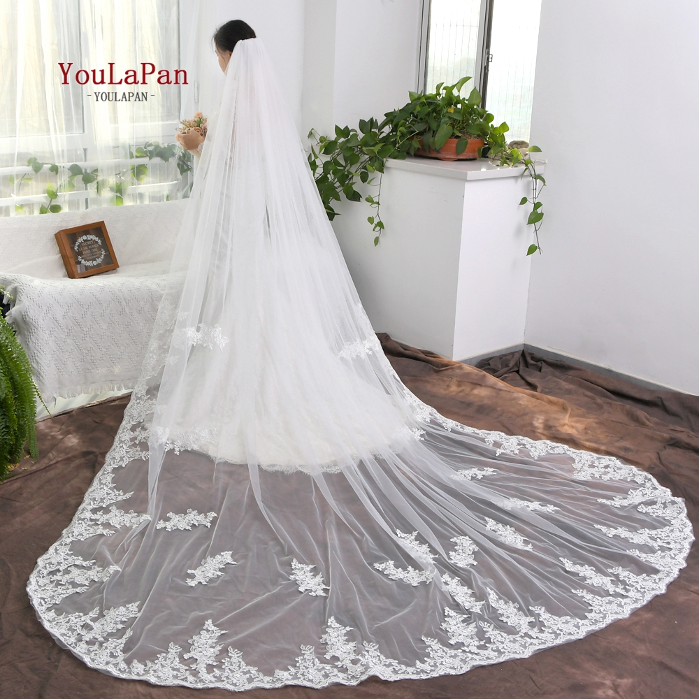 YouLaPan V67 3m Long Veil Lace Widened Foreign Trade Wholesale Bridal Wedding Veil Accessories