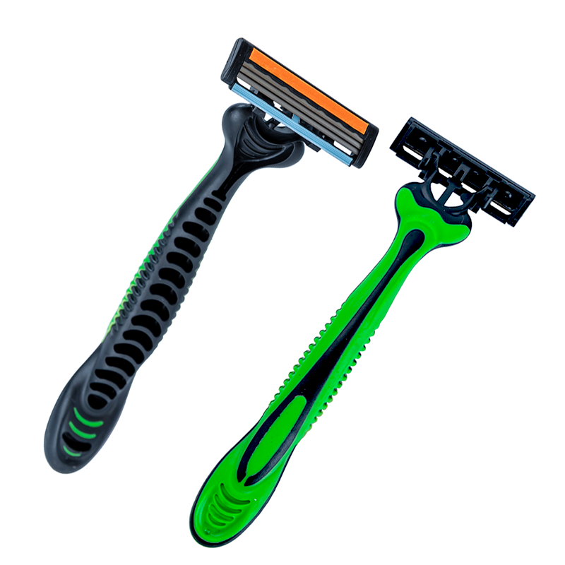 Face razor disposable rrazor triple blade rubble handle men's shaving Double blade razor wholesale three blades razor