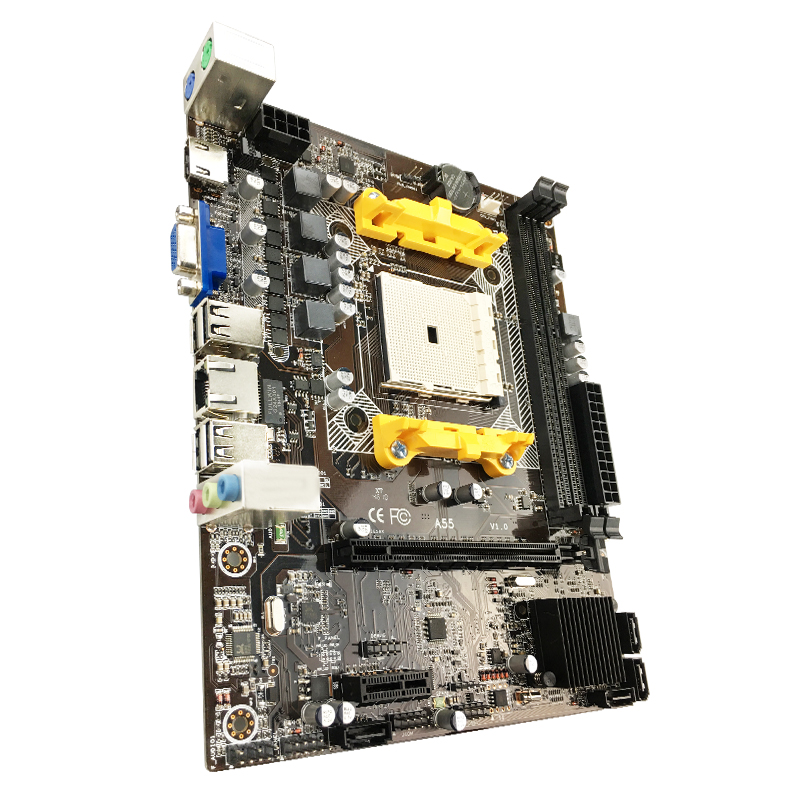 Amd A55 Chipset Mainboard Fm1 Socket Motherboard Am4 Support A8 A6 A4 Cpu Dual Channels 8gb Ddr3 Built-in Gpu