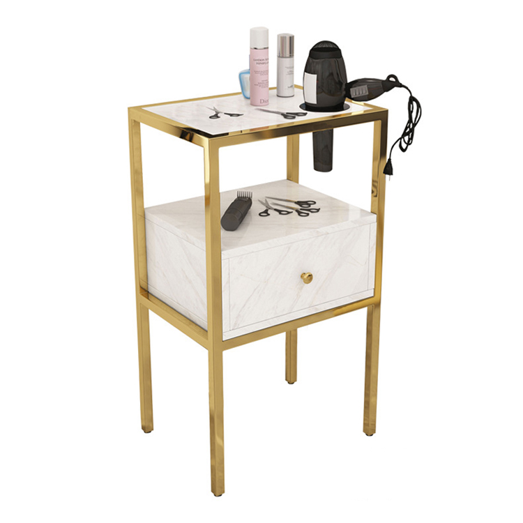 Modern barber tools and equipment golden professional hairdressing car Salon barber Cabinet beauty car