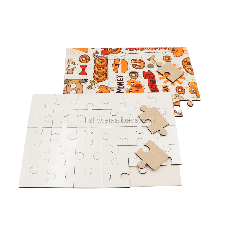 Customized 3mm MDF Blank A4 Puzzle Sublimation
