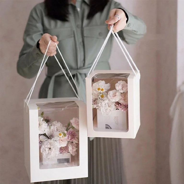 Wholesale Custom Luxury Foldable Flower Boxes Bouquets Fashion Gift Boxes For Flower Gift Packaging
