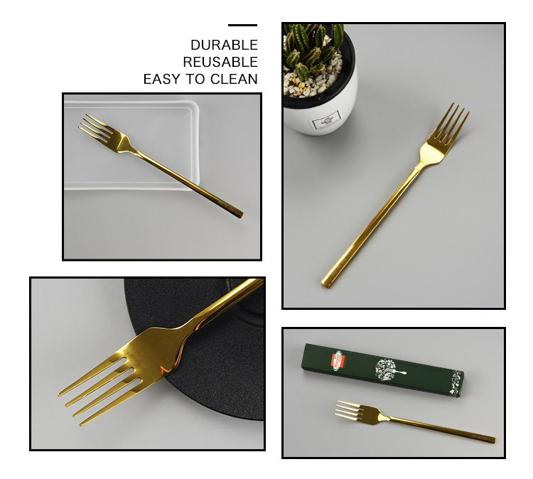 Golden Fork Tableware Reusable Party Supplies Suitable Dinner Parties Wedding Receptions