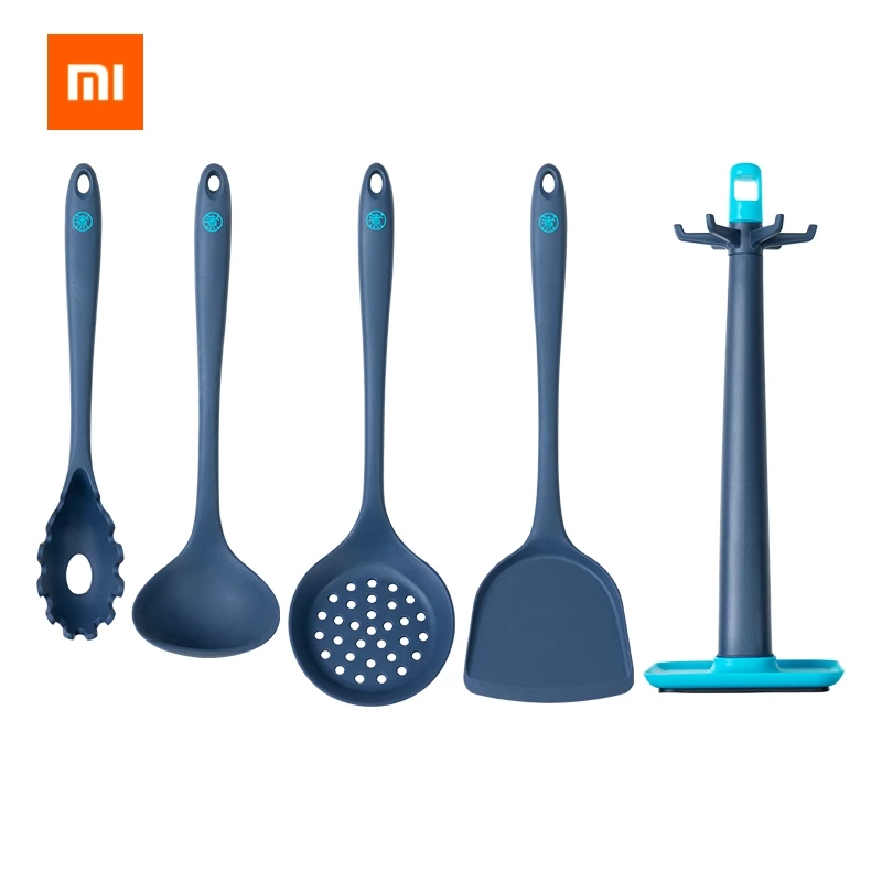 Силиконовая лопатка Xiaomi Zhiwuzhu для приготовления пищи, ложка для супа, набор кухонной посуды, контакты с пищевыми продуктами, силикагель, устойчивость к высоким температурам