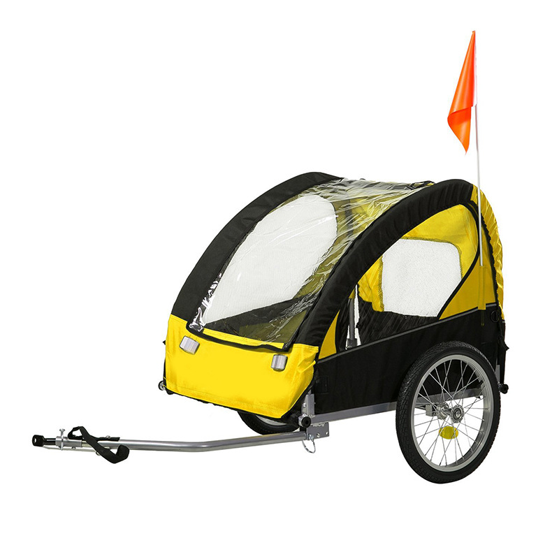 Heavy Duty Foldable Pet Jogging Stroller Dog Carriers Bicycle Trailer2-in-1 Pet Dog Bike Trailer and Stroller with Suspension