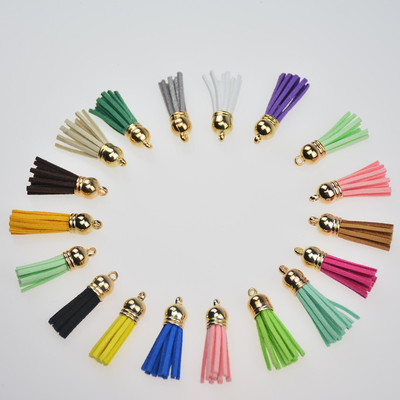 Korean Velvet Tassel Deer Teather Tassel Children DIY Accessories Paper Clip Tassel Diy Bead Kit Decoration For Making