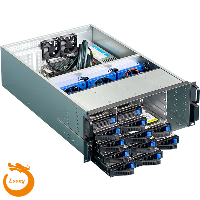 ZhenLoong 4U JBOD 12G Sff8644 24 bay hard disk storge external expanstion docking enclosure 19 inch hot swap server chassis case