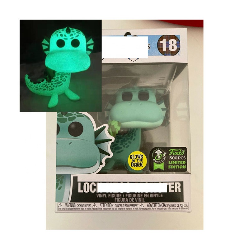 Экшн-фигурки FUNKO POP, монстр Лох-Несс, 18 #, модель динозавра, игрушки, таинственное неизвестное существо, виниловая кукла, светится в темноте