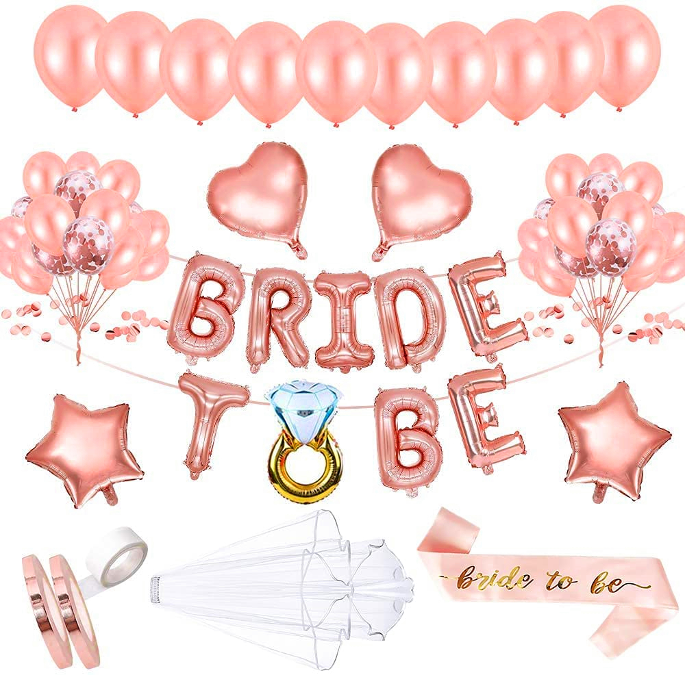 Bride To Be Banner Hen Party Accessories Decorations Confetti Balloons for Bridal Shower Bachelorette Party