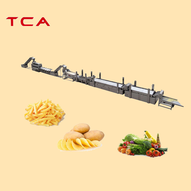 SUS 304 french fries production line automatic with CE