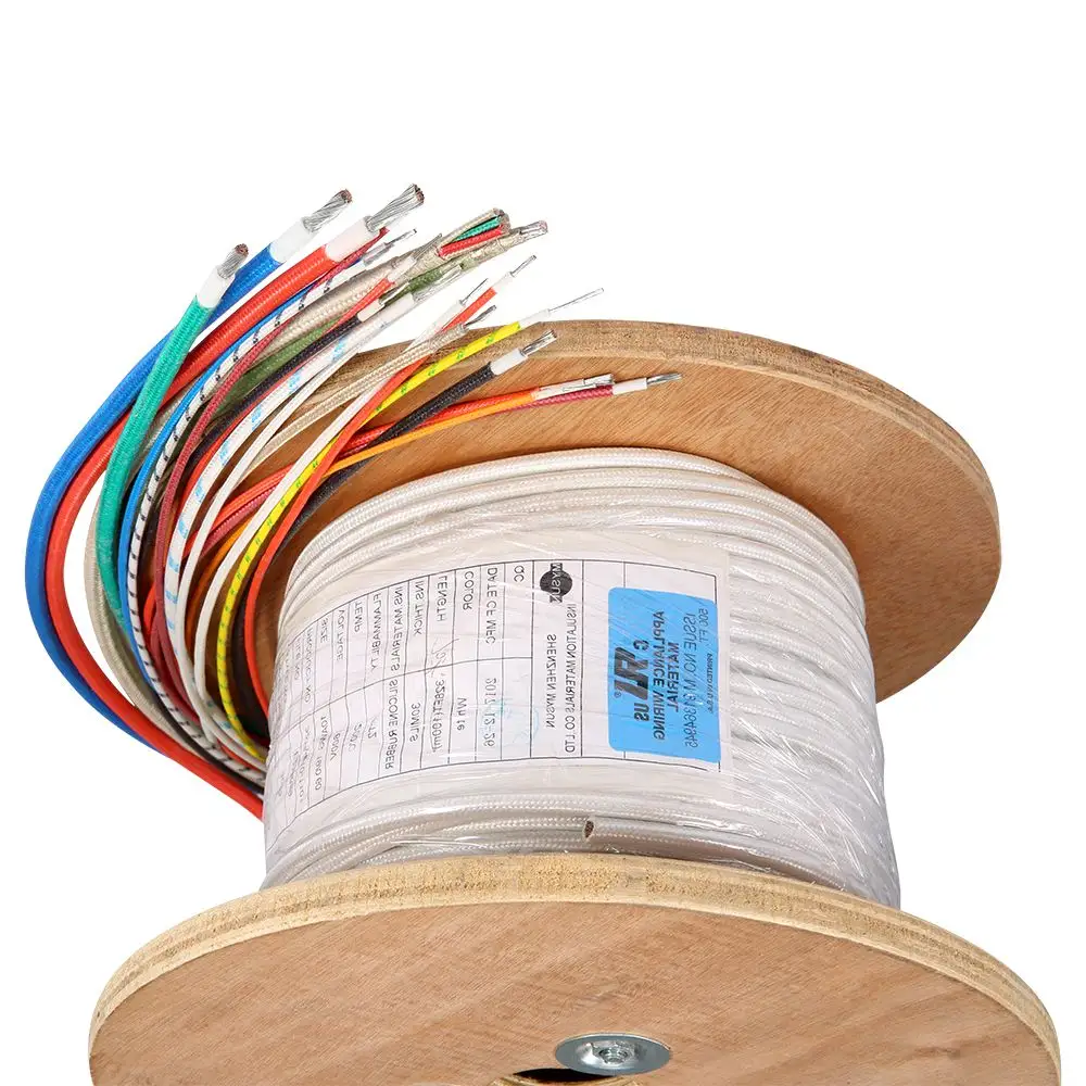 Silicon Fiberglass Wire Red Rubber Insulated Wire UL3068 300V 150C 24AWG INSULATION WIRE