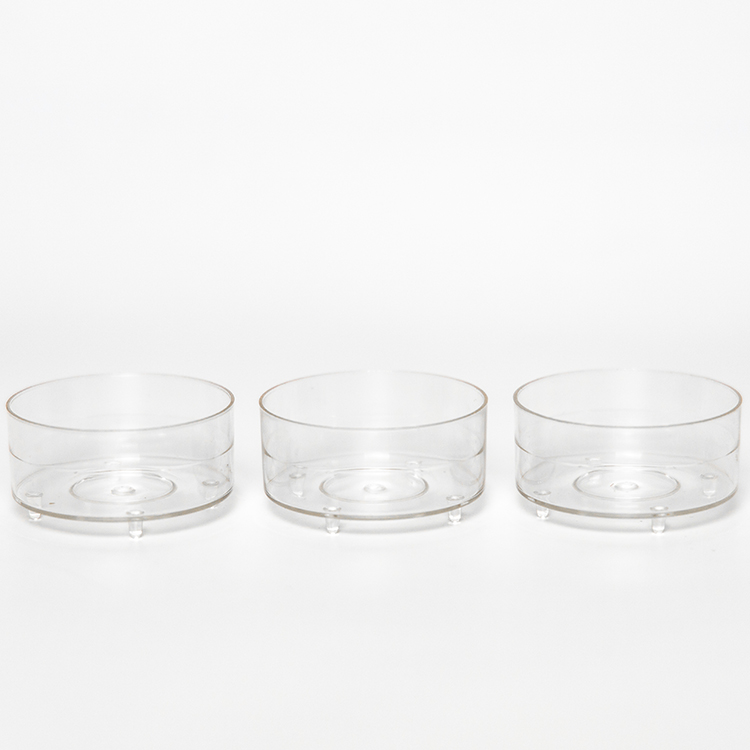 wholesale small transparent empty plastic tea light candle container