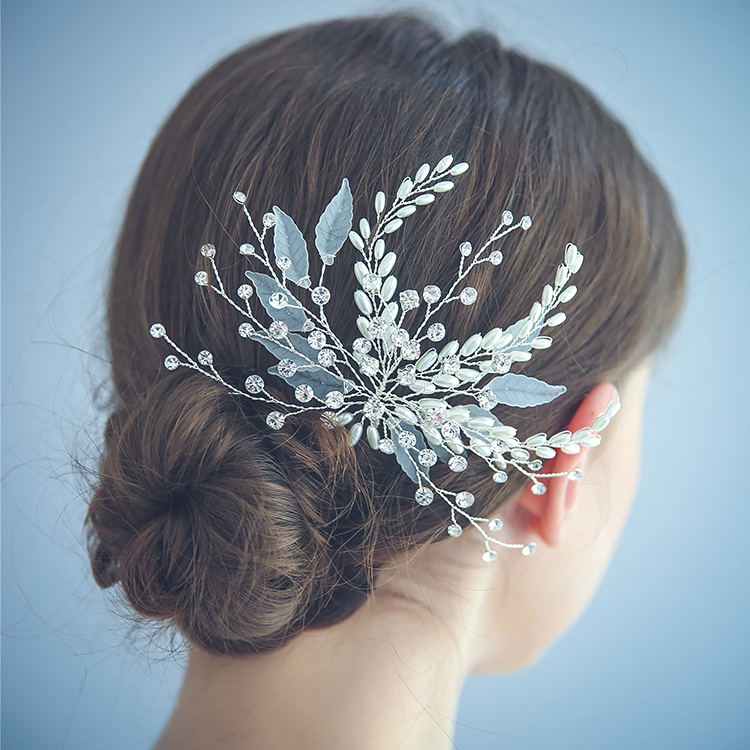 2021 Handmade Beads Flower Headdress Hair Jewelry Accessories Wedding Hair Pins For Women