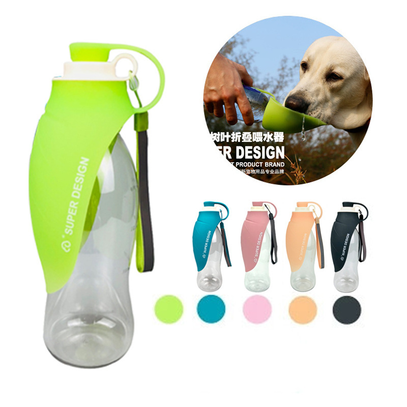 Wholesale Stocked Silicone Plastic Travel Drink Feeder Portable Pet Dog Water Bottle botella para perro price pet bottle