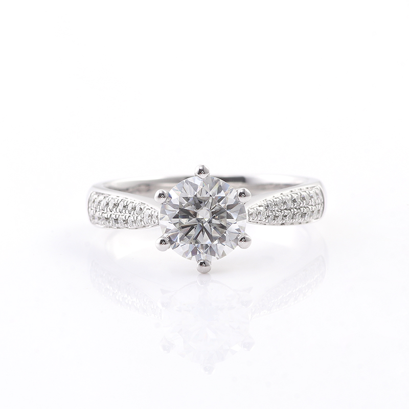 Provence gem platinum pt950 much sparkle 2.0ct lab grown moissanite engagement wedding ring