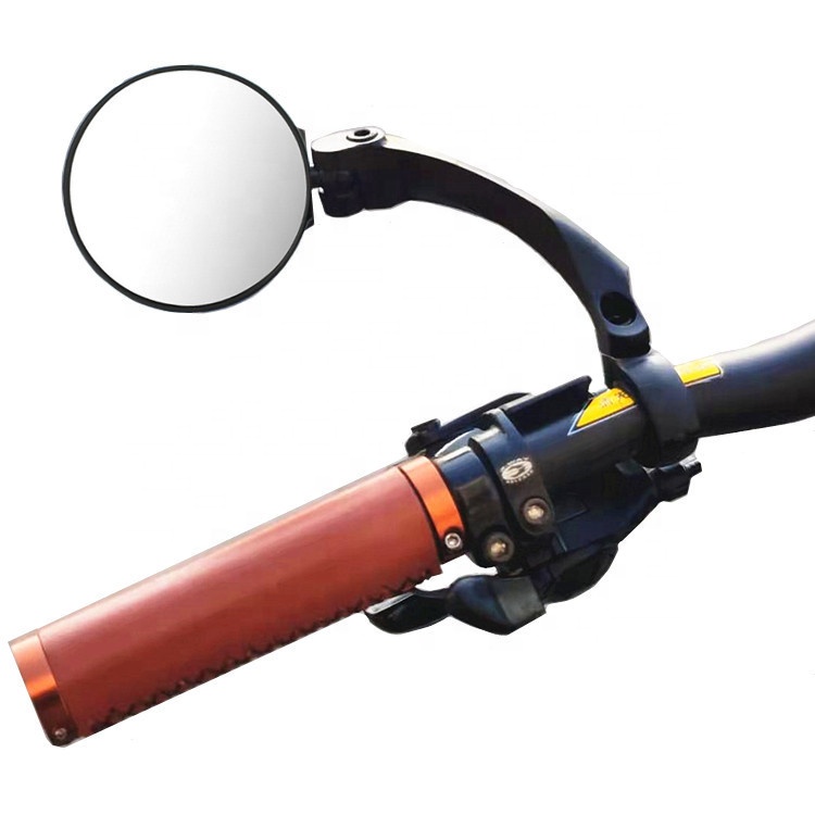 Universal Bicycle Back Light Reflector Angle Adjustable Mirror Bar End Mount Acrylic MTB Road Bike Rear View Mirror