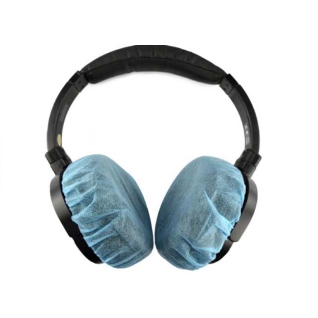 Disposable Sanitary Headset Cover Non Woven Earphone Cover Headphone Cover With Elastic