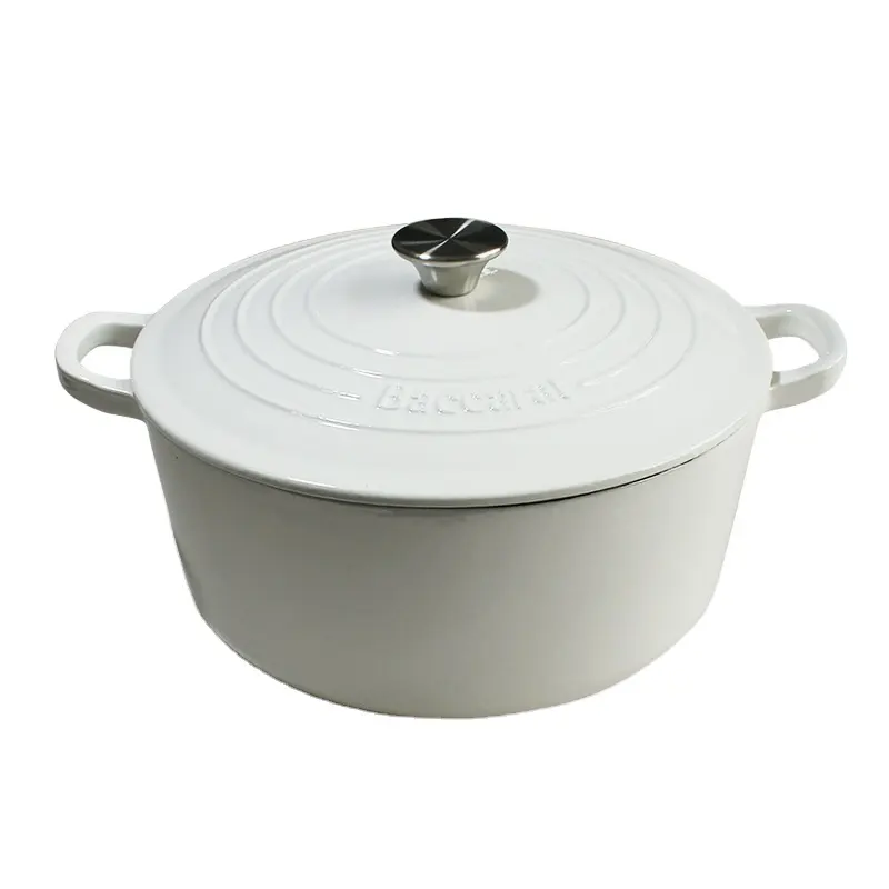 Classic Round Cast Iron Enamel Pot Saucepan Cookware 22cm Pot Suitable for Induction Cooker Electric Stove