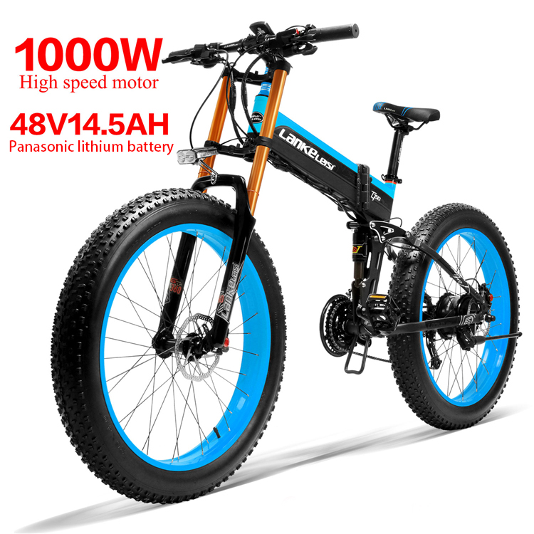 Европейским сертификатом соответствия LANKELEISI 26 дюймов жира 48v1000w велосипедов, оснащенный 14.5ah литиевая батарея