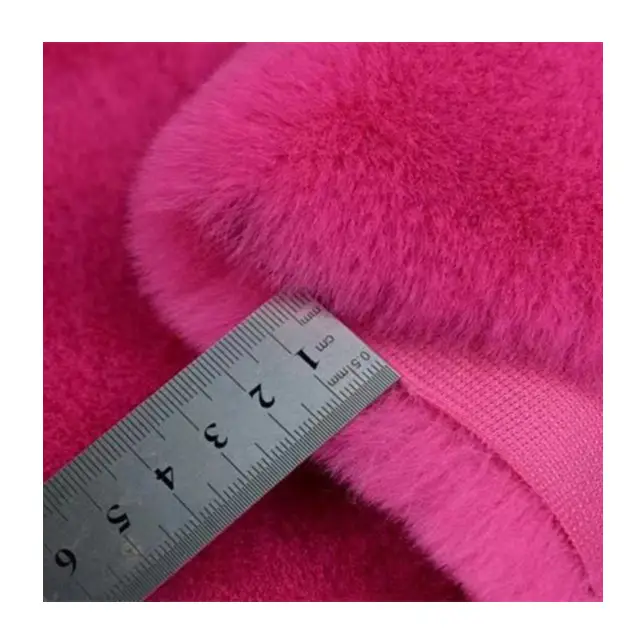 Soft plush fabric artificial fur 100% polyester 1500g big rabbit hair 20mm for plush toy pillow toy clothing