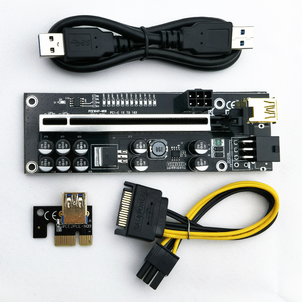 10 конденсаторный графический процессор PCI PCIE Riser v011 Pro лучше, чем V009 010X 009S 010S PLUS