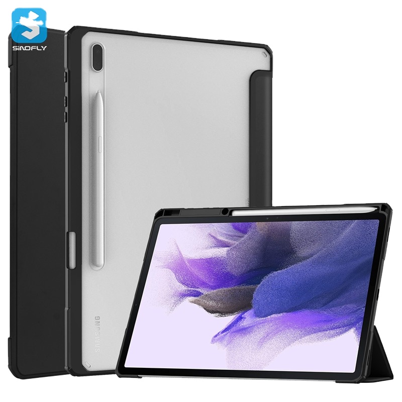 Роскошный чехол из искусственной кожи с прозрачной задней крышкой для samsung galaxy tab s7 fe T736