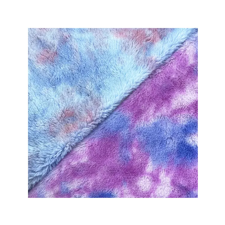 KINGCASON Skin De Cone Tie-dye градиентный цвет пушистый кролик искусственный мех Ткань для игрушек/одеял