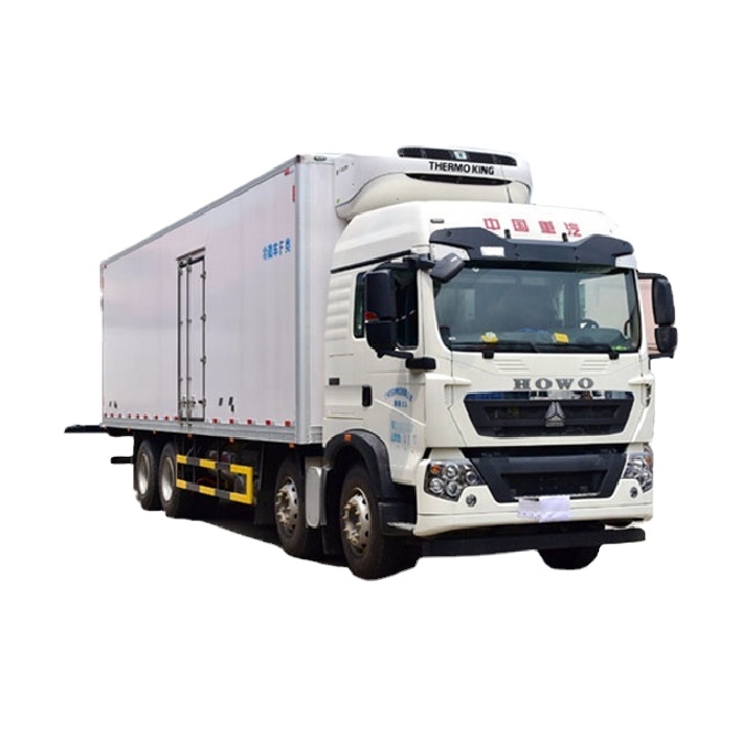 Sinotruk б/у, 8*4, 15-20 тонн, 371 л.с., дешевый грузовой контейнер для рефрижераторного фургона для живой рыбы