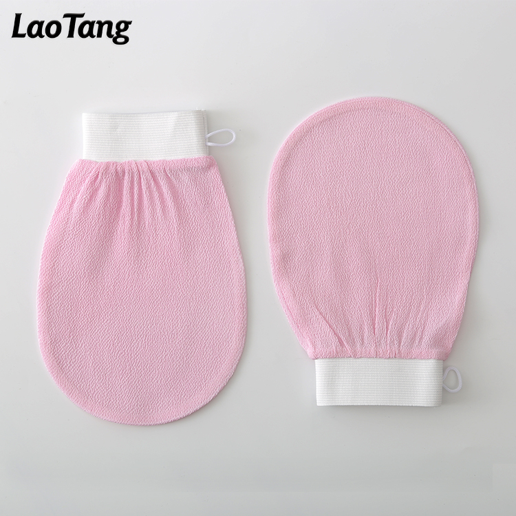 Fast Delivery 100% Natural Viscose Fiber Body Dead Skin Removing Scrubber Exfoliating Gloves for All Skin Type
