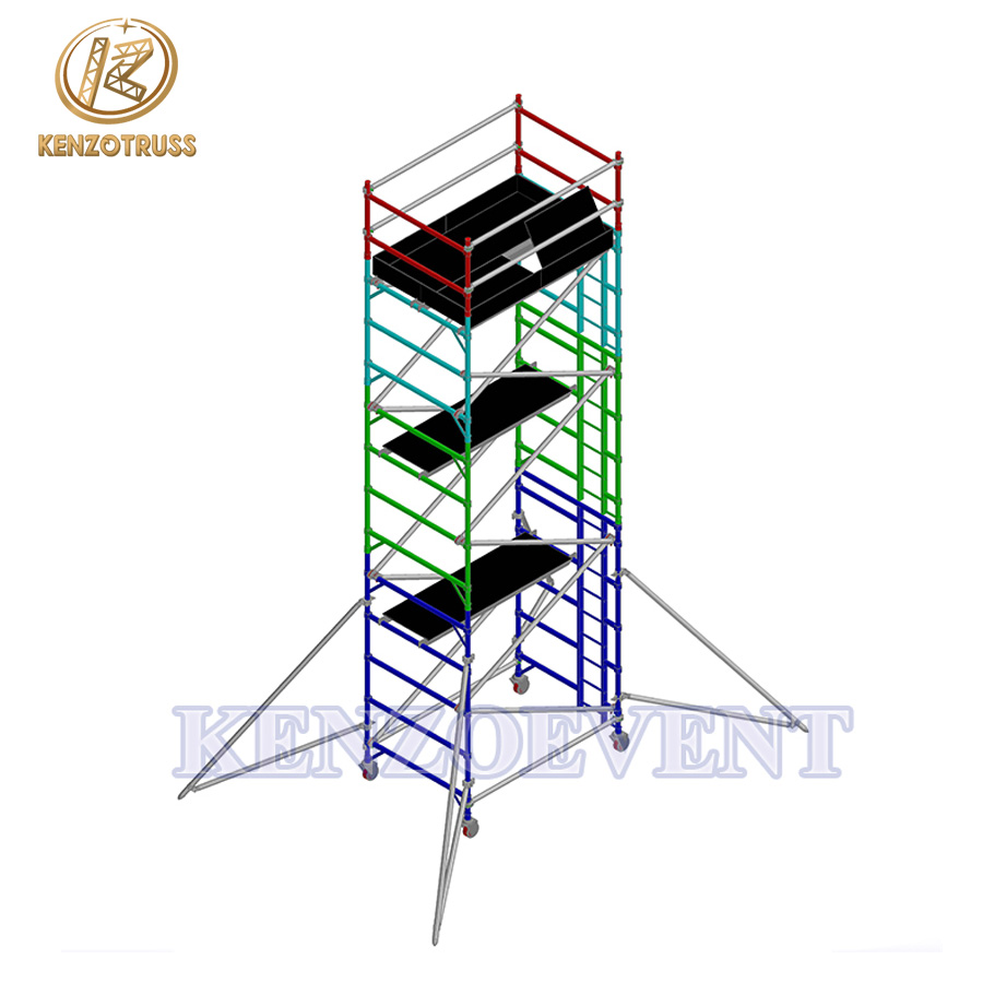 Kenzo Easy Install Aluminum Construction Stair Scaffolding For Building