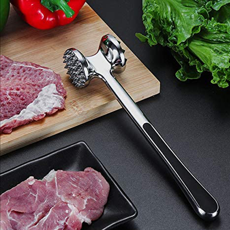 Оптовая продажа, классический металлический двухсторонний молоток для мяса, тендерайзер для говядины или эхолот