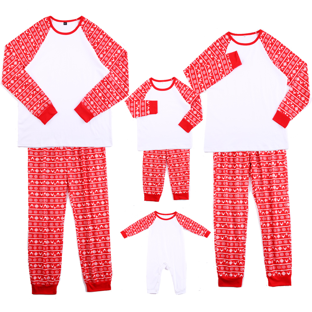 sibling merry christmas women printing family christmas theme pajamas