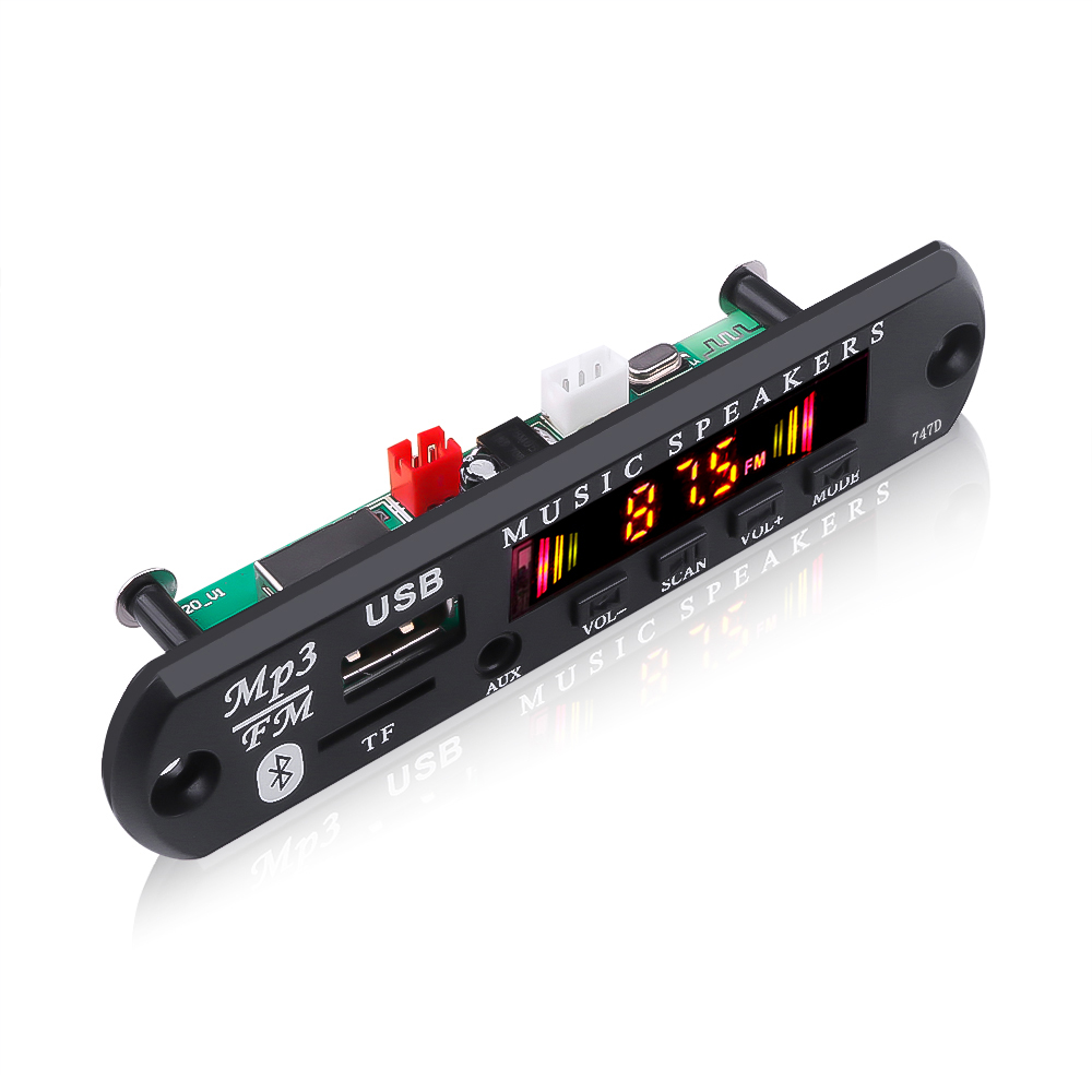 MP3 плеер декодер доска для рисования 5V-18V Bluetooth 5,0 автомобильный FM радио модуль поддержка TF USB AUX 3,5 WMA плеер декодер