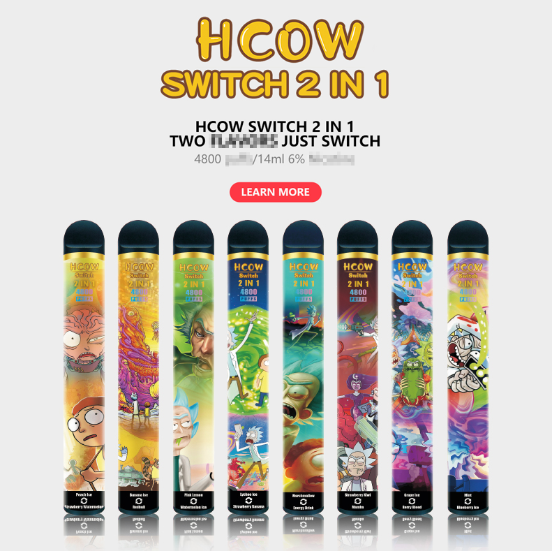 Hot Selling for 2021 Vape Pen Electronic Cigarette HCO 2in1 4800puffs
