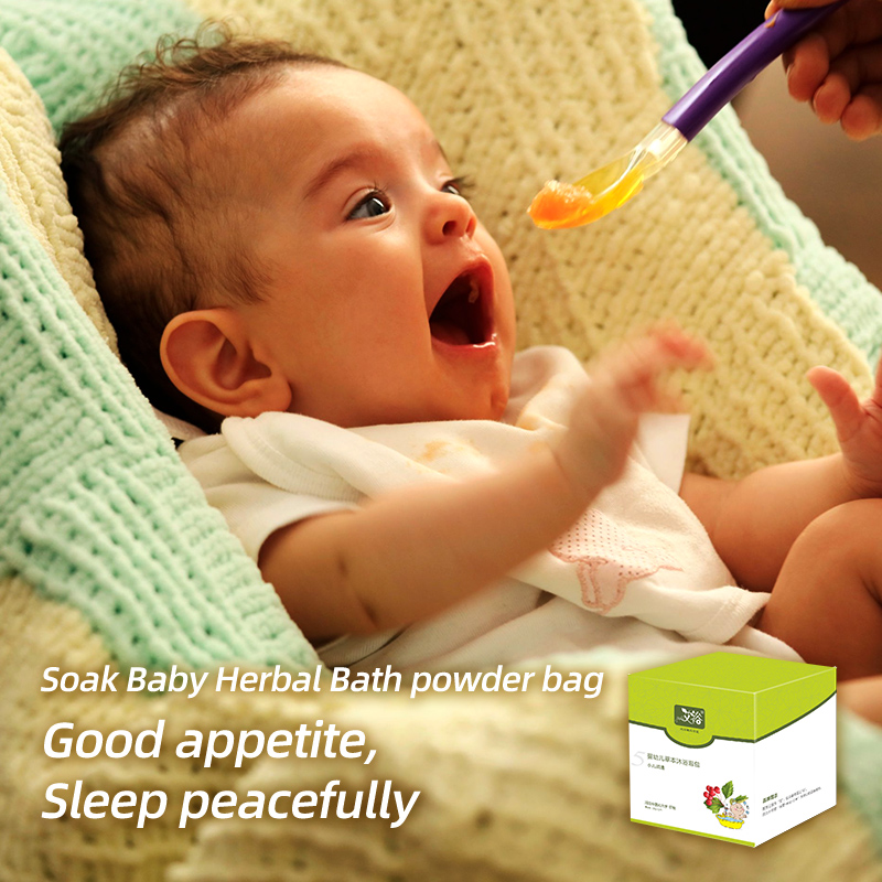 Aiyu Baby&Infants Chinese Herbal footBath Powder Bag For Protects Stomach and Footsoak For Promotes Indigestion