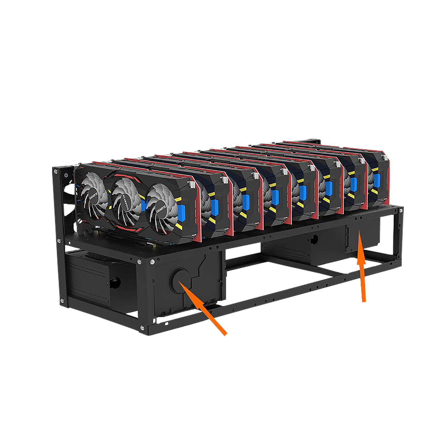 Цена по прейскуранту завода-изготовителя 8 GPU под открытым небом RIG рамки видеокарта машина шасси чехол для AK2980-D8P-65 S37 B85-65 материнская плата