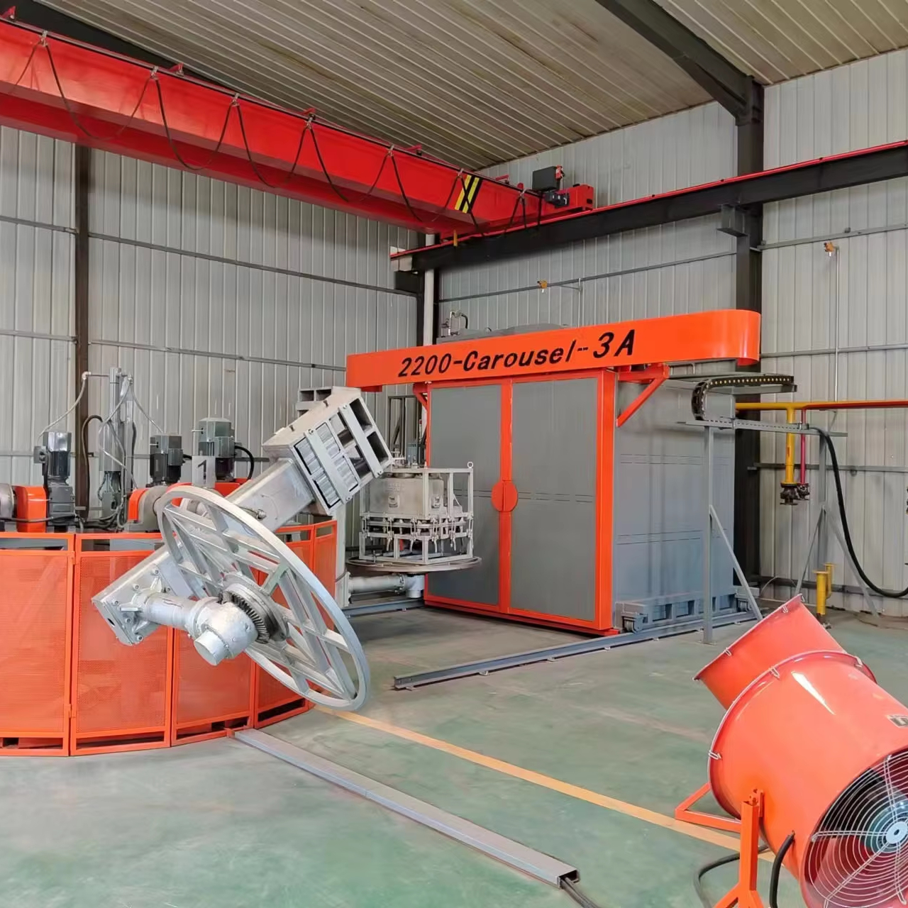 2.2M/2.3M/3M carrousel rotational molding machine independent arm rotomoulding machine manufacturer